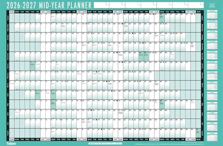 Academic Yearly Poster Planner 2026 - 2027