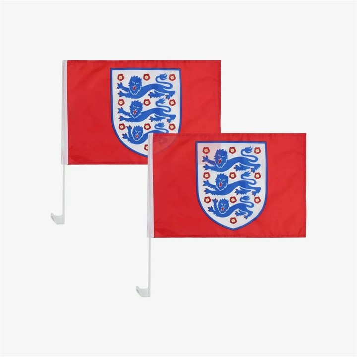 England 2 Pack Car Flags