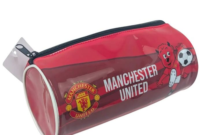 Manchester United FC Mascot Barrel Pencil Case
