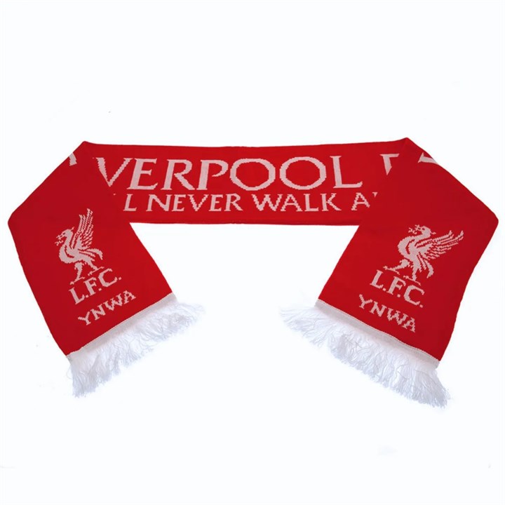 Liverpool FC Red & White You Never Walk Alone Scarf