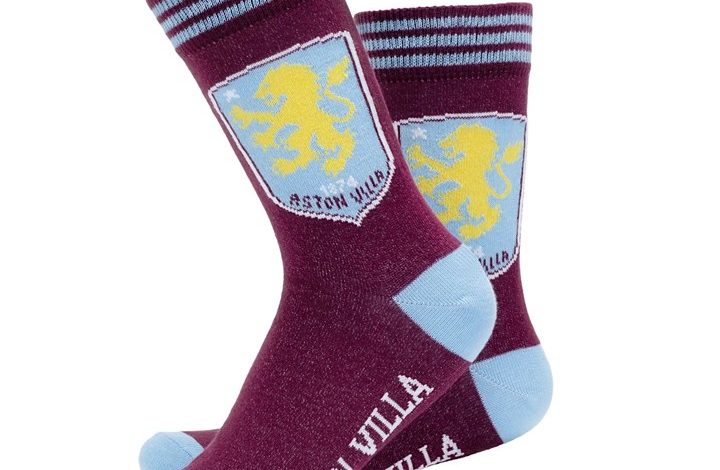 Aston Villa FC Crest Socks - Size 4 - 7