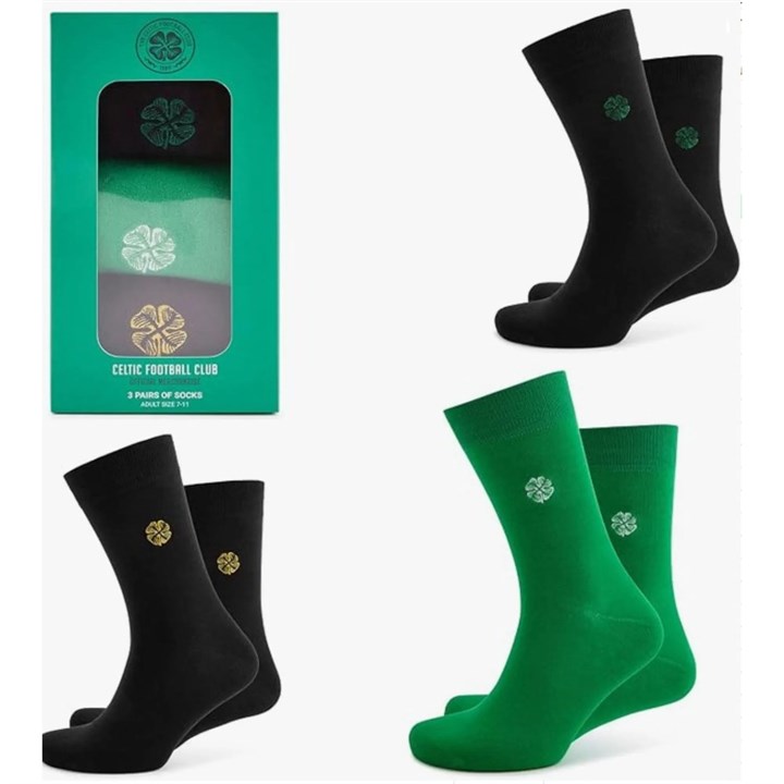 Celtic FC 3 Pack Dress Sock Set – Size 7 – 11