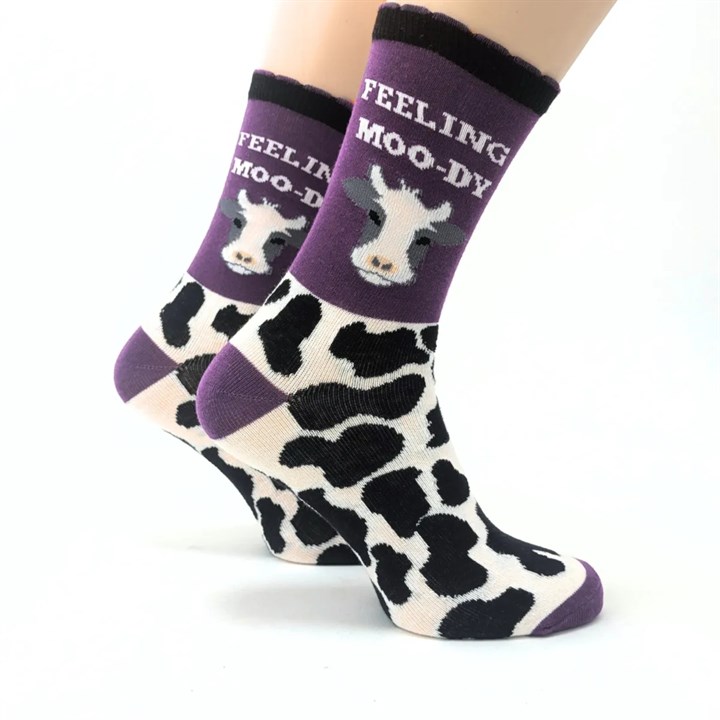 Feeling Moo-dy Socks – Size 4 – 8