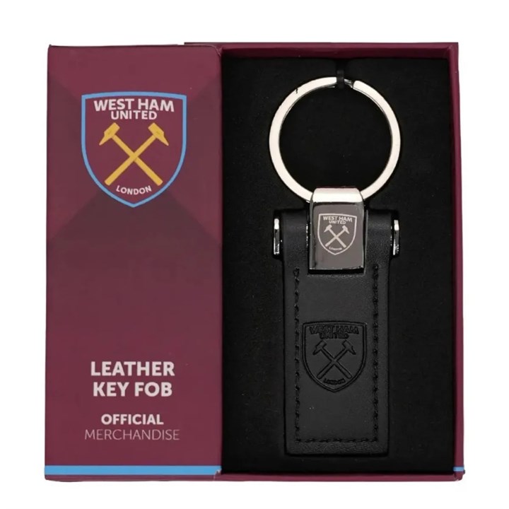 West Ham United FC Leather Keyring