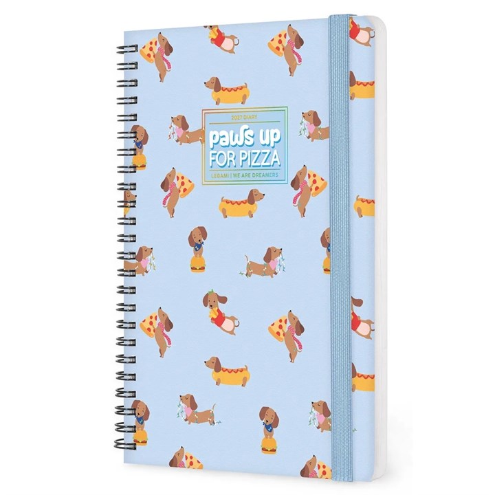 Dachshund Pizza A5 Diary 2027