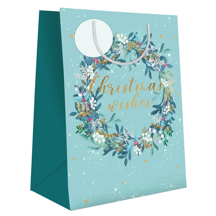 Large Christmas Wreath Gift Bag