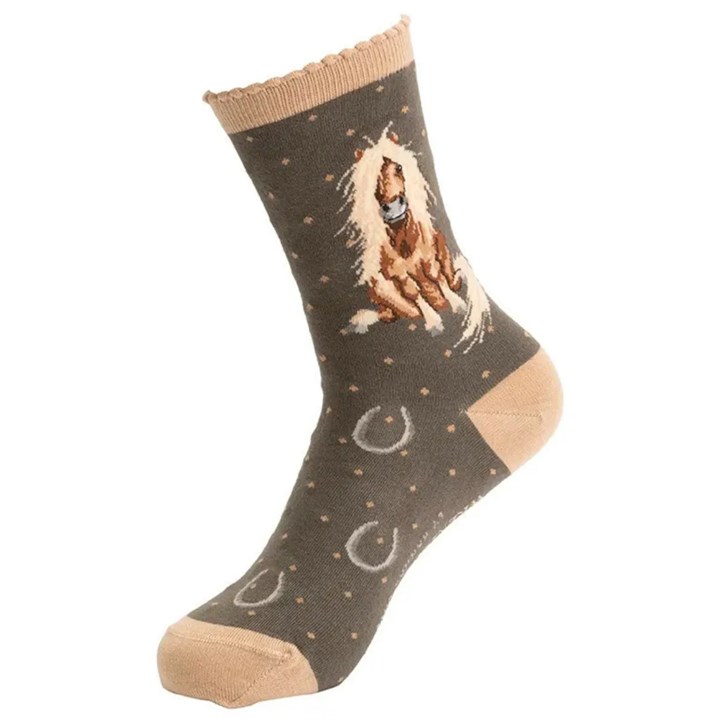 Wrendale Designs, Gloria Horse Socks – Size 4 – 7