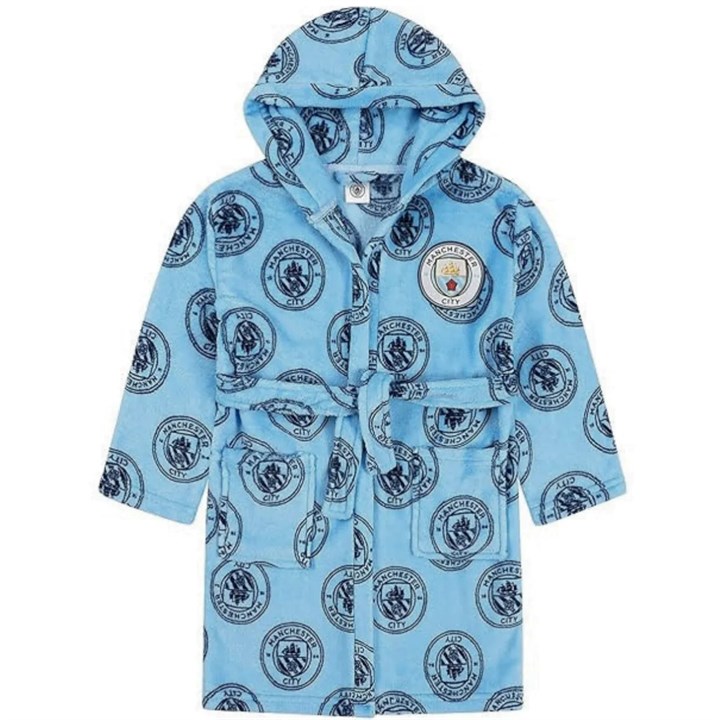 Manchester City FC Kids Hooded Robe 15 Years