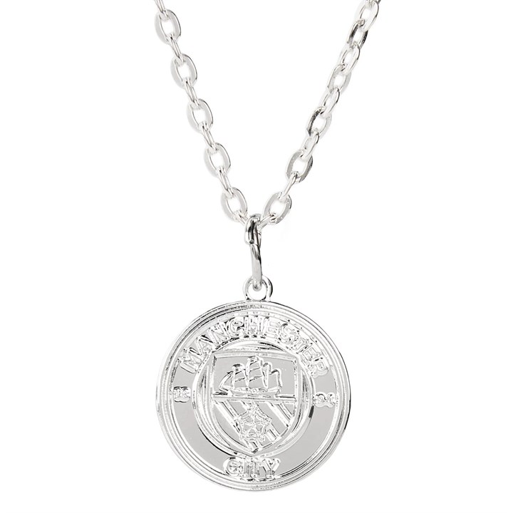 Manchester City FC Silver Plated Pendant in Gift Box