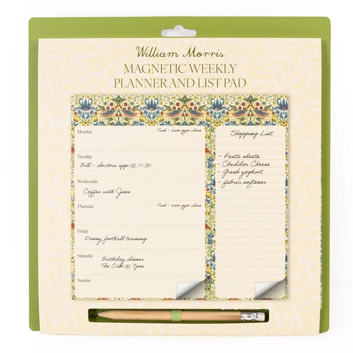 William Morris Magnetic Weekly Shopping Planner