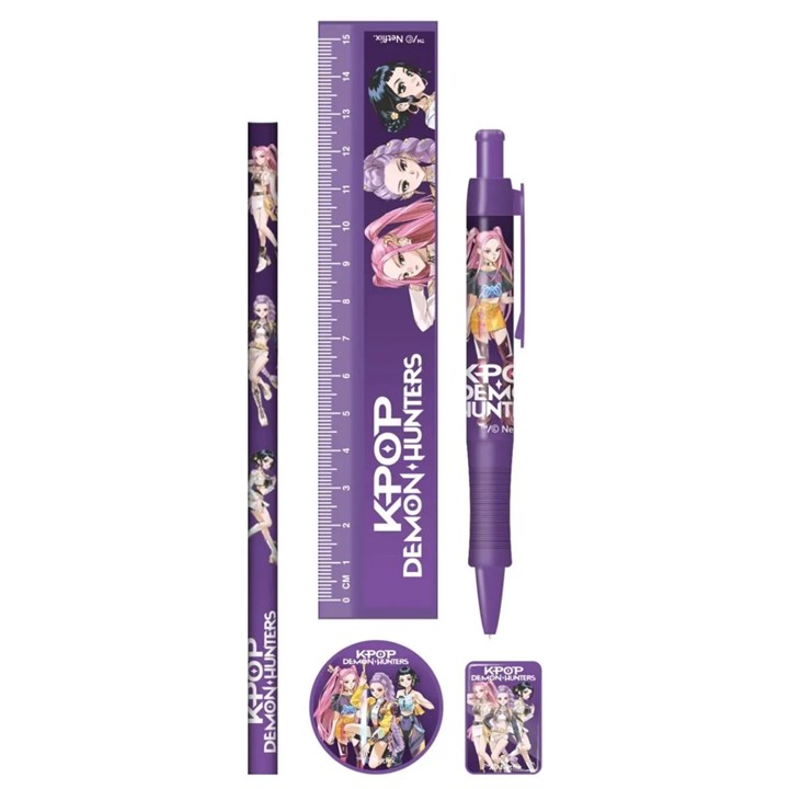 K-Pop Demon Hunters 5 piece Stationery Set