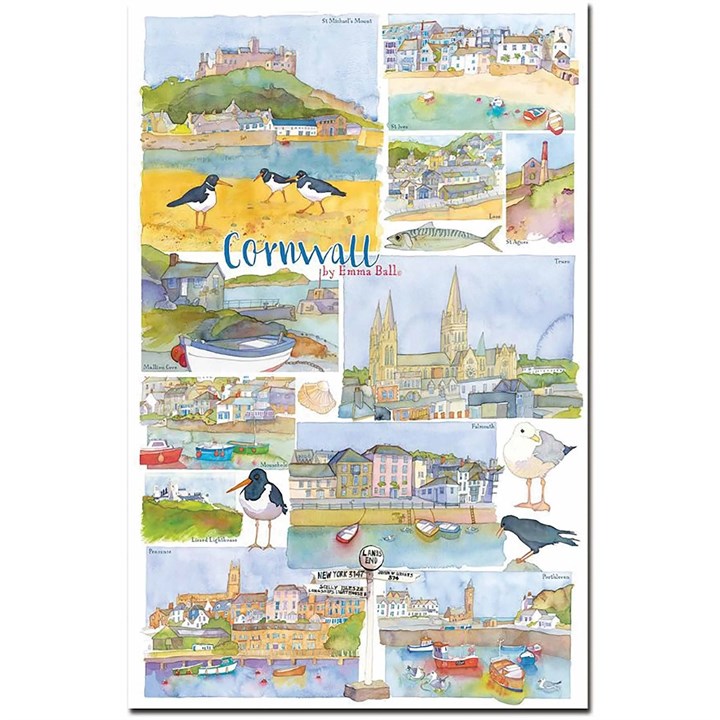 Emma Ball, Cornwall Tea Towel