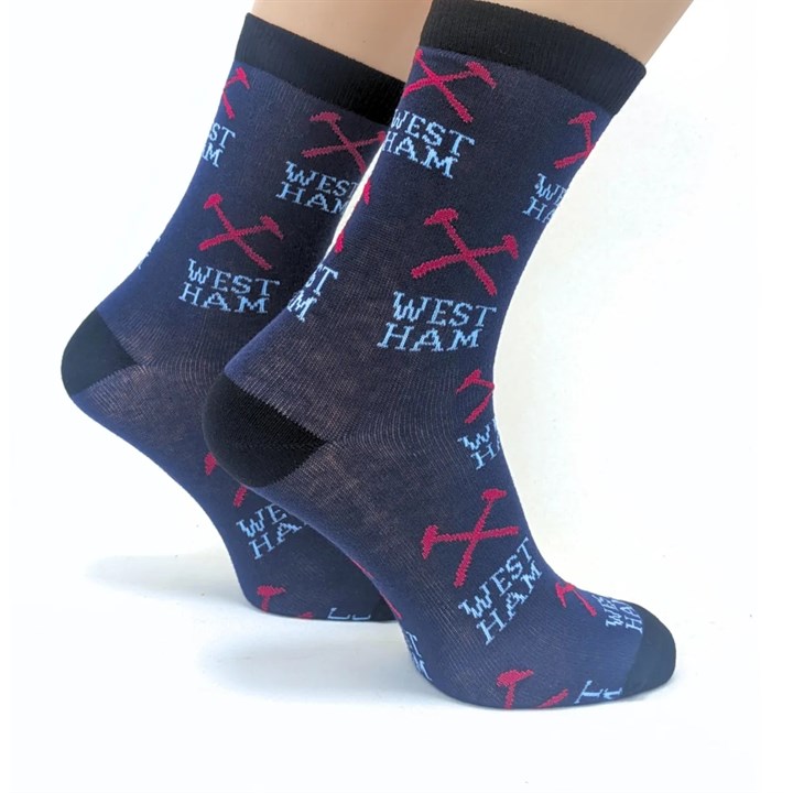 West Ham United FC Socks - Fits UK Size 4 - 6.5