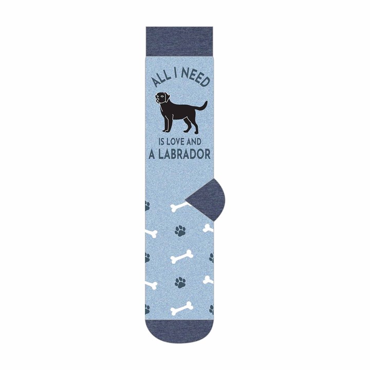 All I Need is Love and a Labrador Socks - Size 7 - 11