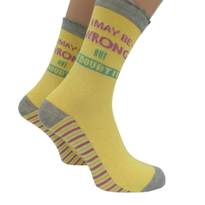 I May Be Wrong But I Doubt It Socks - Size 4 - 8
