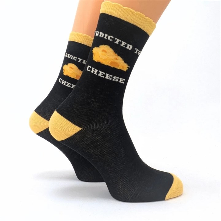 Addicted to Cheese Socks - Size 4 - 8
