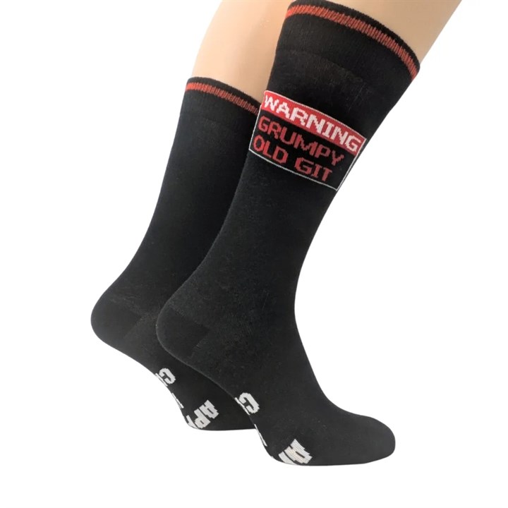 Warning Grumpy Git Socks - Size 7 - 11