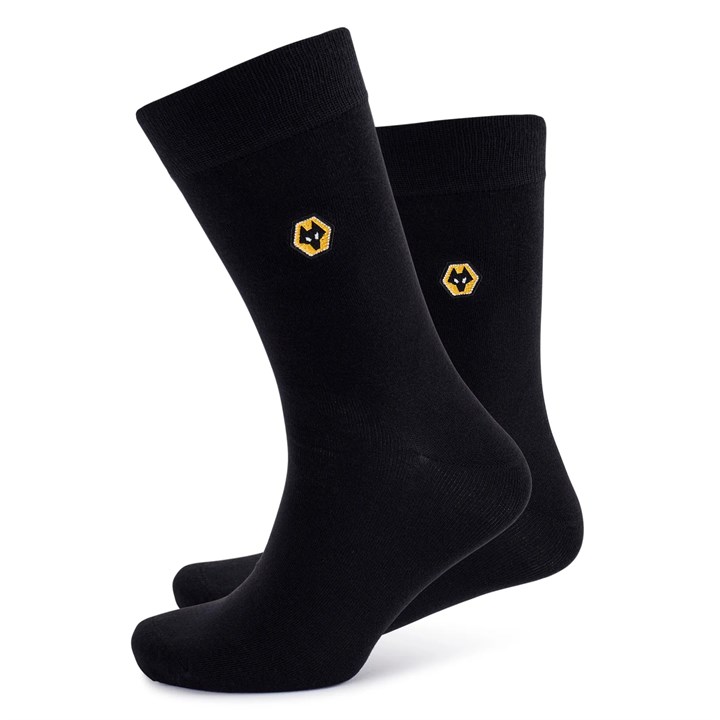 Wolverhampton Wanderers FC Black Dress Socks - Size 7 - 11