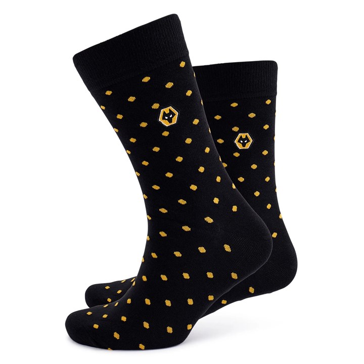 Wolverhampton Wanderers FC Spot Socks - Size 7 - 11